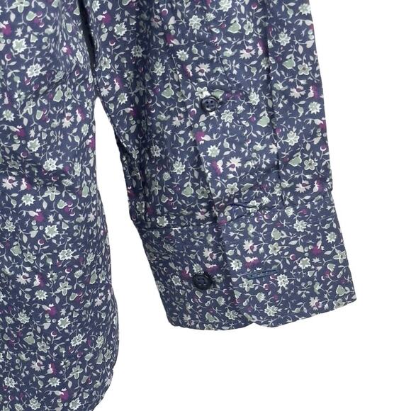 BRAX FEEL GOOD HAROLD NATURAL FLEX BUTTON‎ FRONT SHIRT IN BLUE MEN'S S 37/38 - Picture 7 of 14